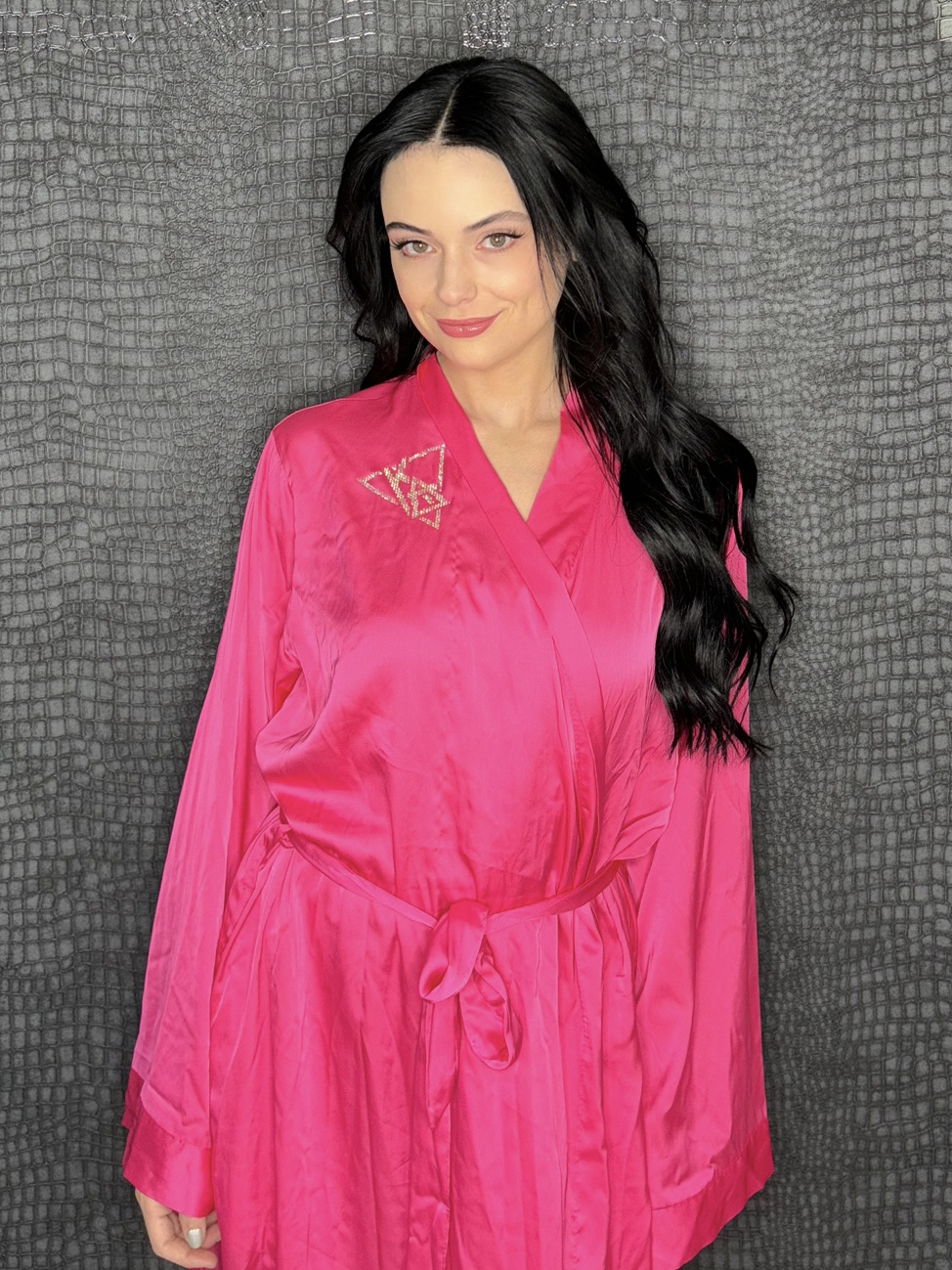 kiki pink robe front